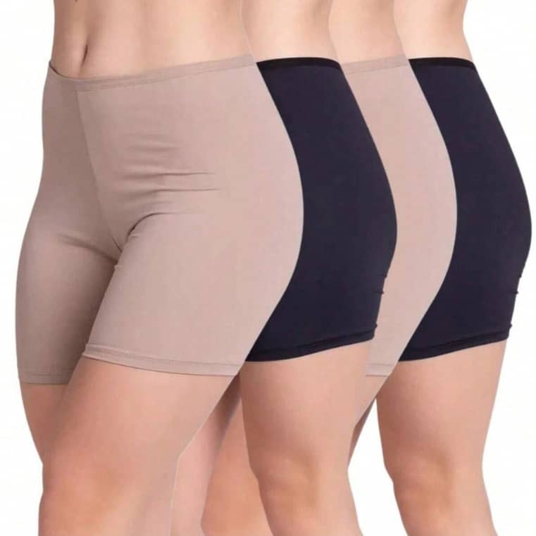 Kit 4 ou 2 Bermuda Short Plus Size Anagua Feminino Segunda Pele Vestido Microfibra Lingerie Moda