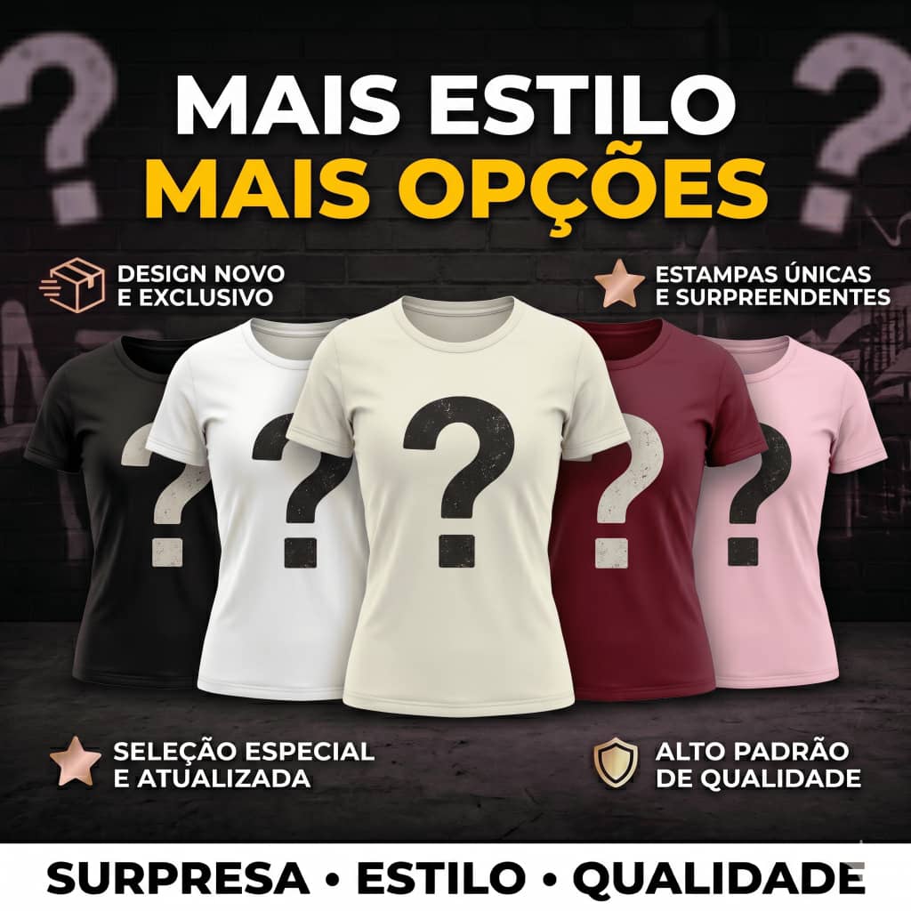 Camiseta Feminina Estampada Surpresa Camisetas Feminino Blusa Feminina Blusas Femininas Camisas