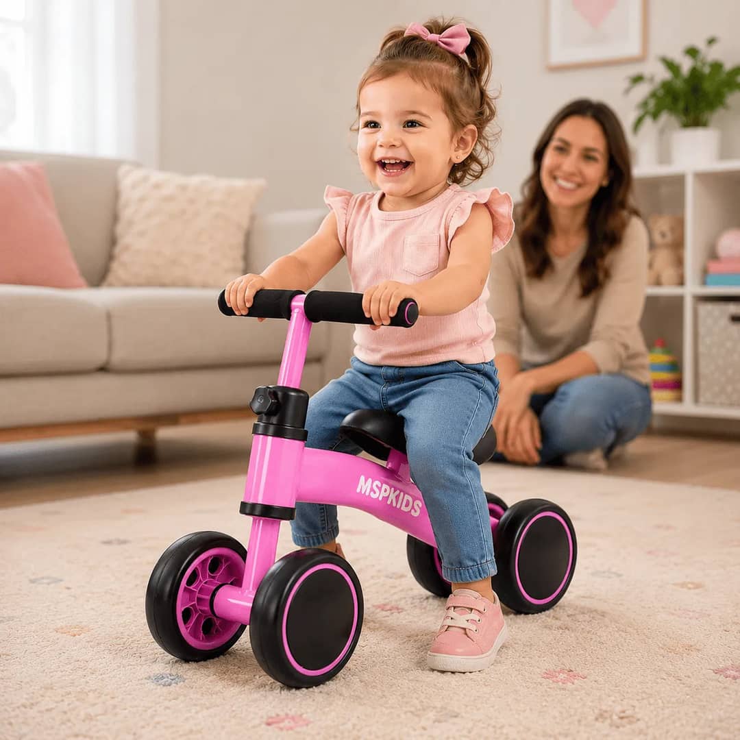 Andador Bebe Equílibrio 4 Rodas Bike Bicicleta Seguro