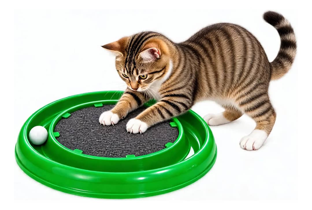 Brinquedo Arranhador Carpete Grande 40 Cm Bolinha Gatos Pet Verde