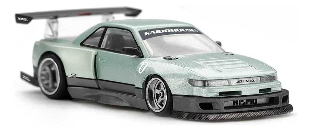 Kaido House Nissan Silvia S13-r Kaido Works V1 #232 1:64 Verde-claro