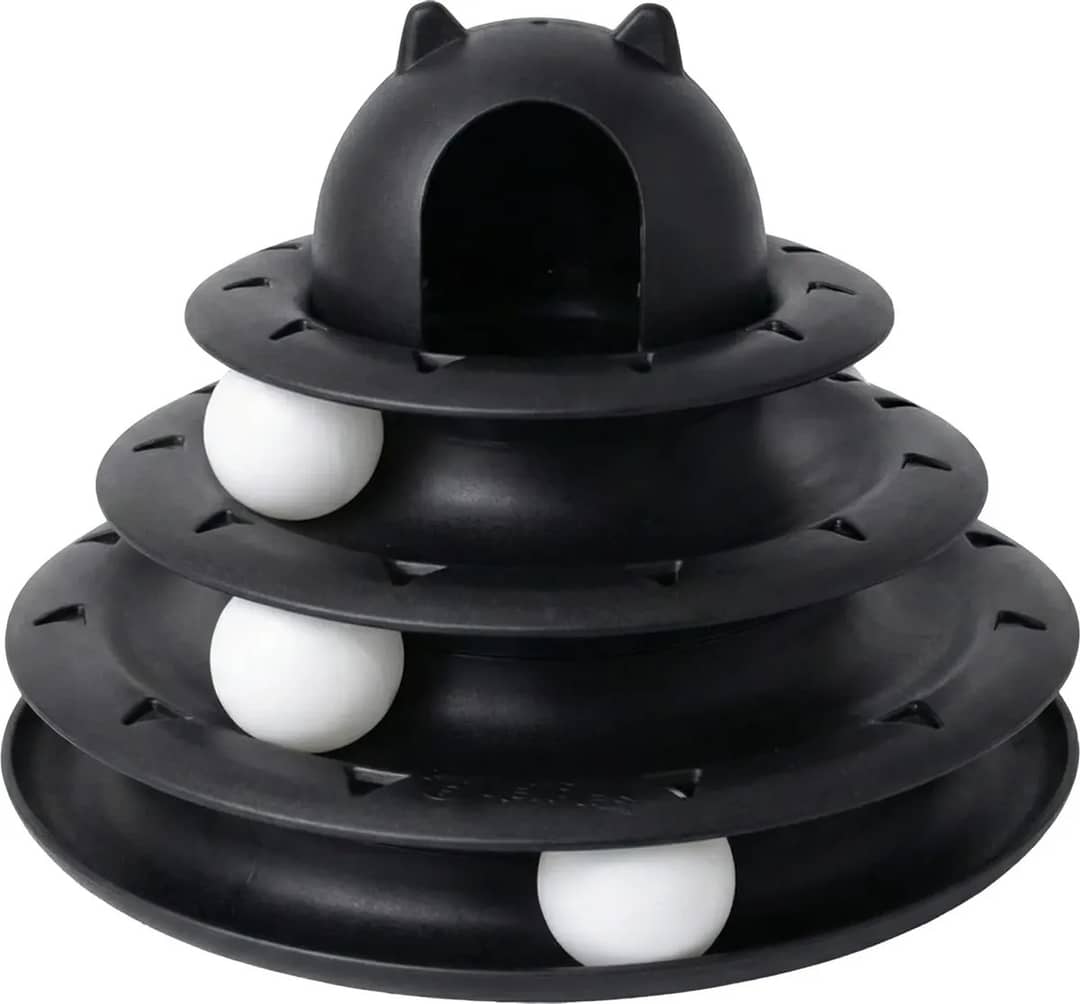 Brinquedo Pega Bolinhas Preto Para Gato Avuk Pet