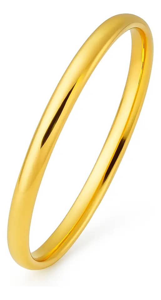 Aliança Tradicional 3mm Banhada Ouro 18k Tungstênio Avulsa