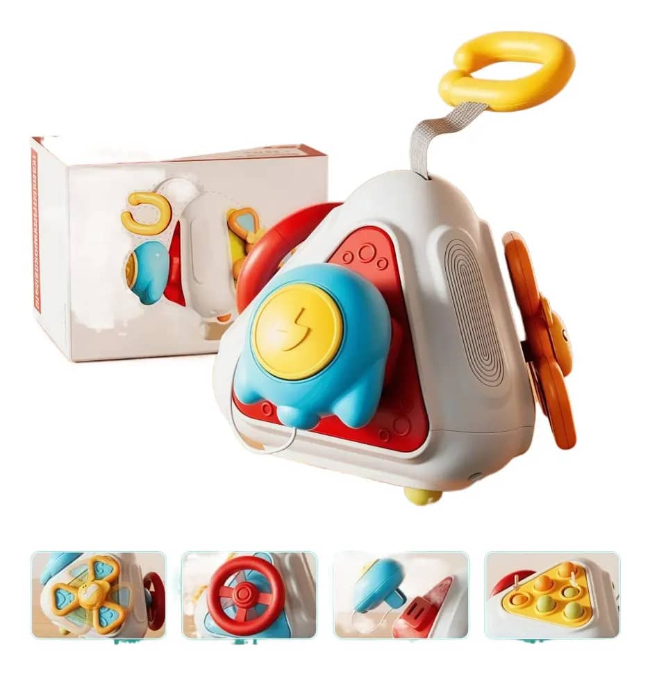 Brinquedo Montessori Cubo Sensorial Para Bebês