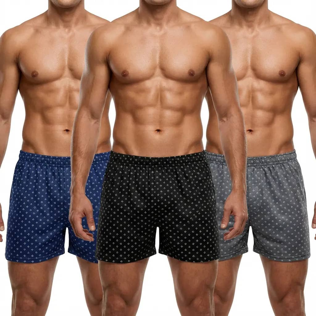 Kit 3 Samba Canção De Liganete Cueca Short Malha Fria…