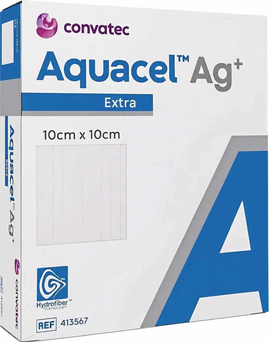 Aquacel Ag+ Extra 10x10cm (caixa C/10) - Convatec