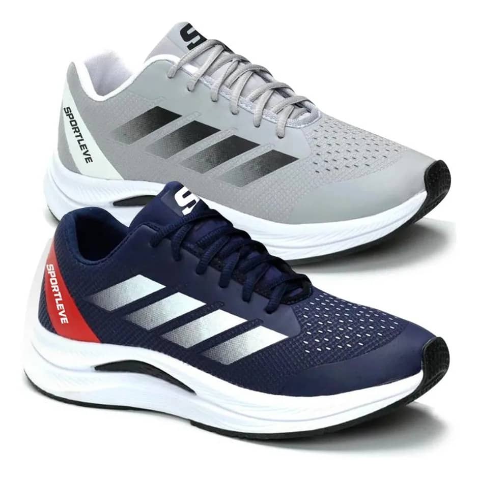 Kit 2 Pares Tênis Sport Confortável Caminhada Academia Top