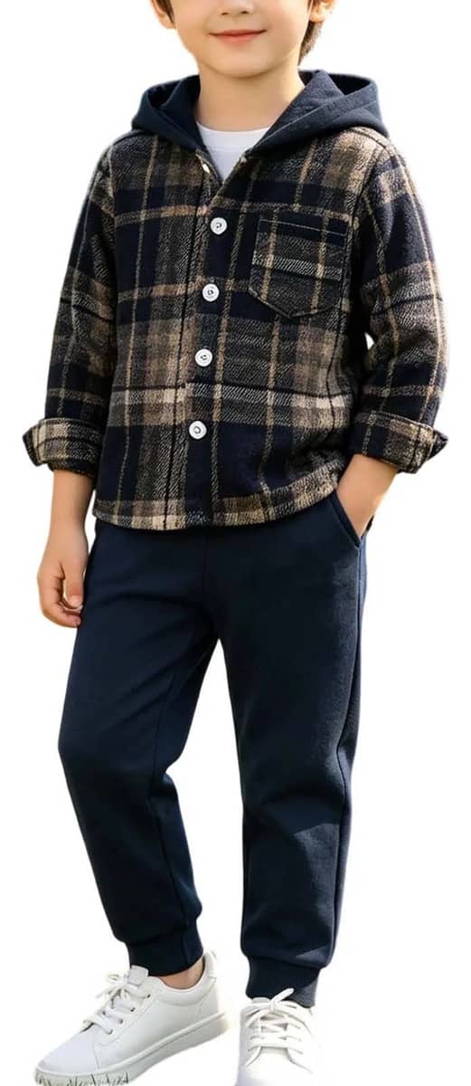 Conjunto Infantil Elegante, Conjunto De Duas Peças De Capuz