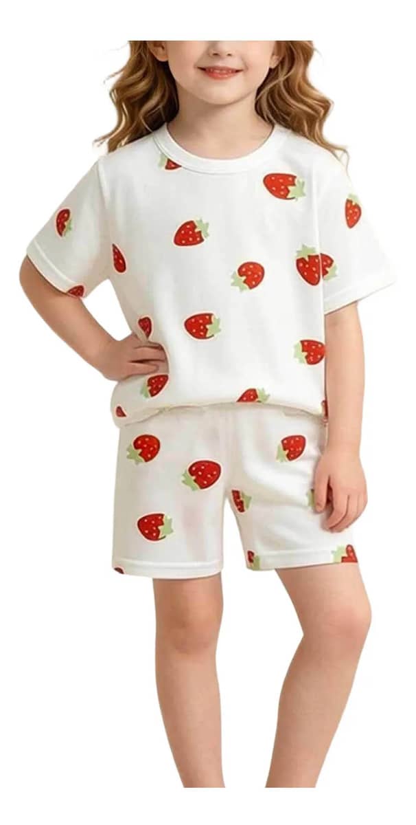Conjunto Exclusivo Para Crianças Com Gola Redonda E Manga…