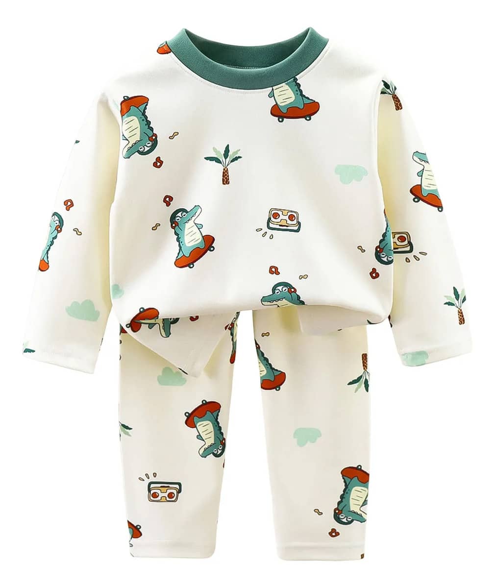 Adorável Conjunto Infantil Com Estampa Fofa, Macia E Quente,