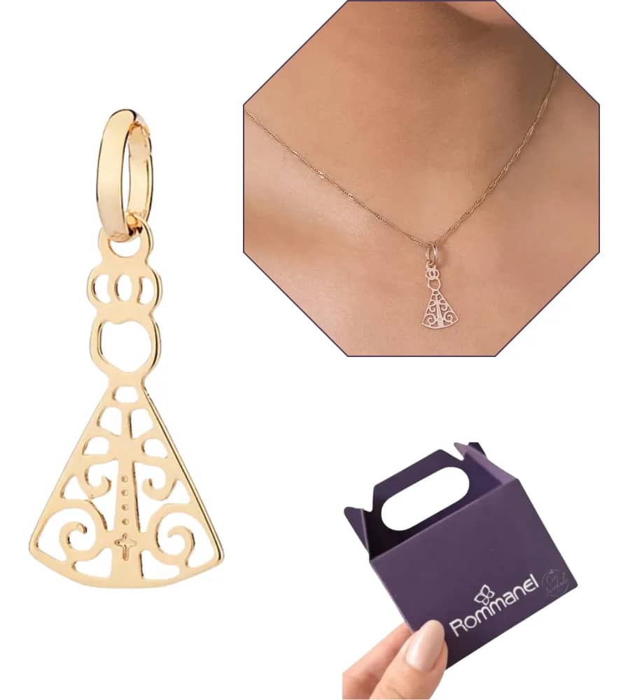 Pingente Rommanel Nossa Senhora Aparecida - 542883 Dourado