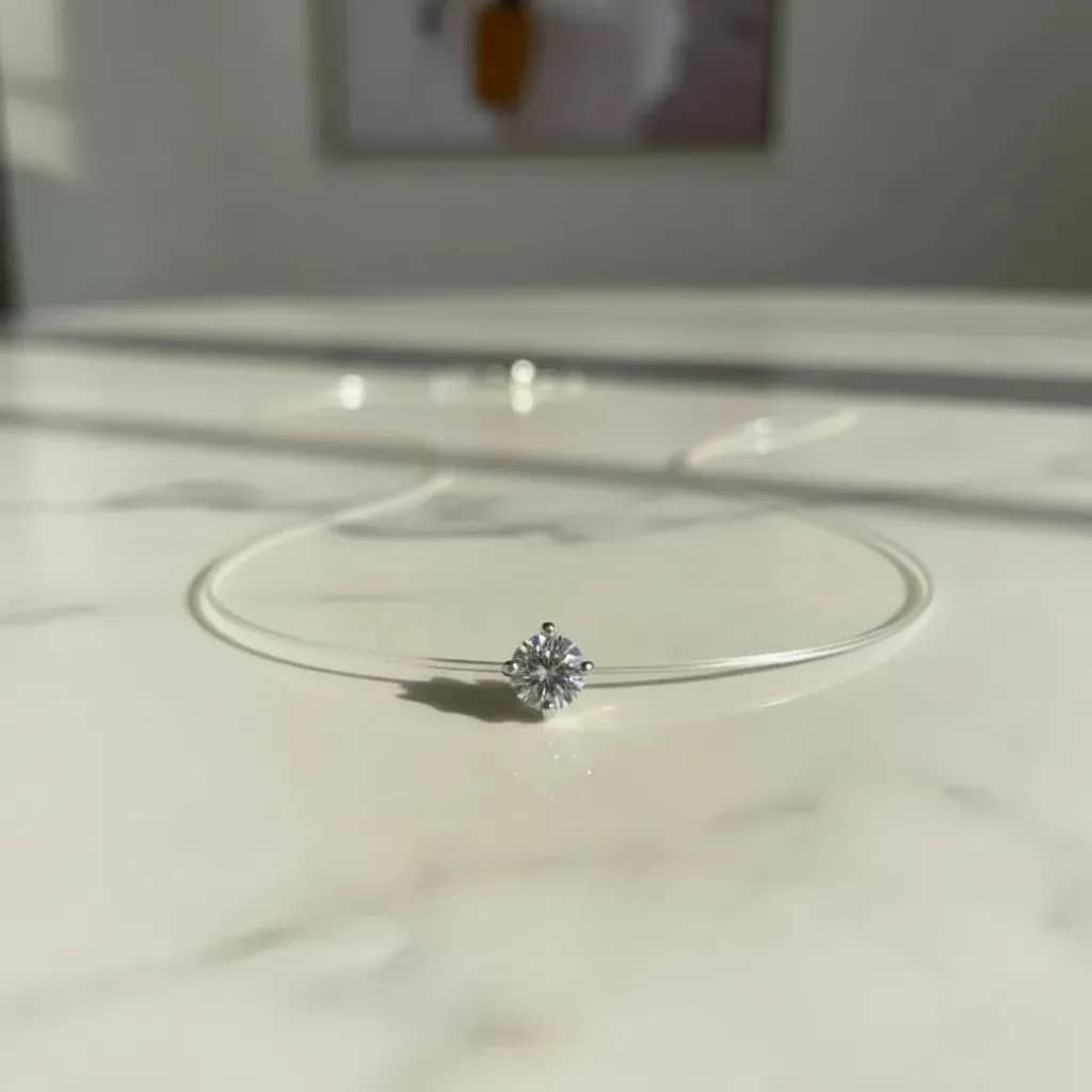 Acessorium Acessórios Finos Moissanite Nylon Brilhante