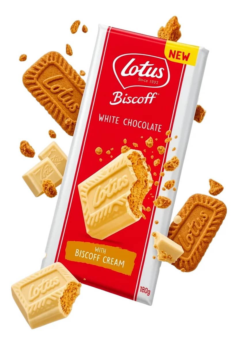 Lotus Biscoff Barra White Chocolate 180gr - Importado