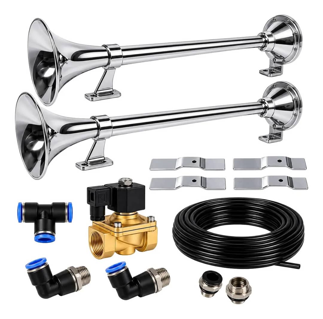 Kit Buzina Maritima 12mm 74cm 12v 24v + Suporte Completo