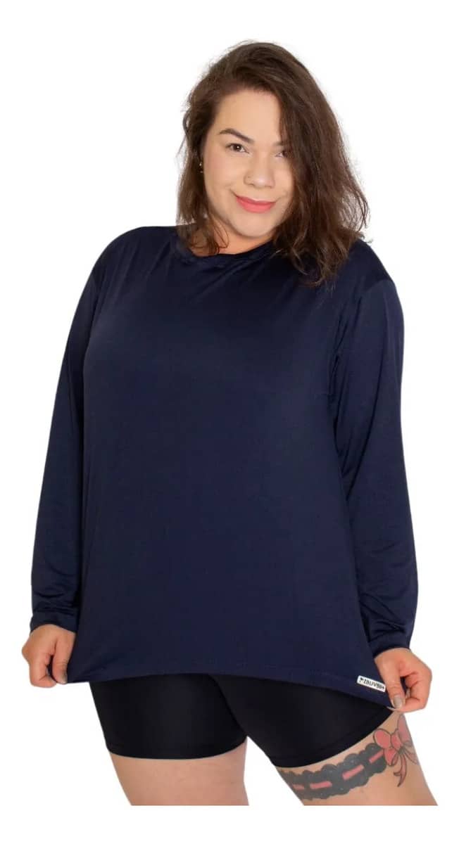 Camisa Proteção Uv+50 Solar Femenina Modas Fitness