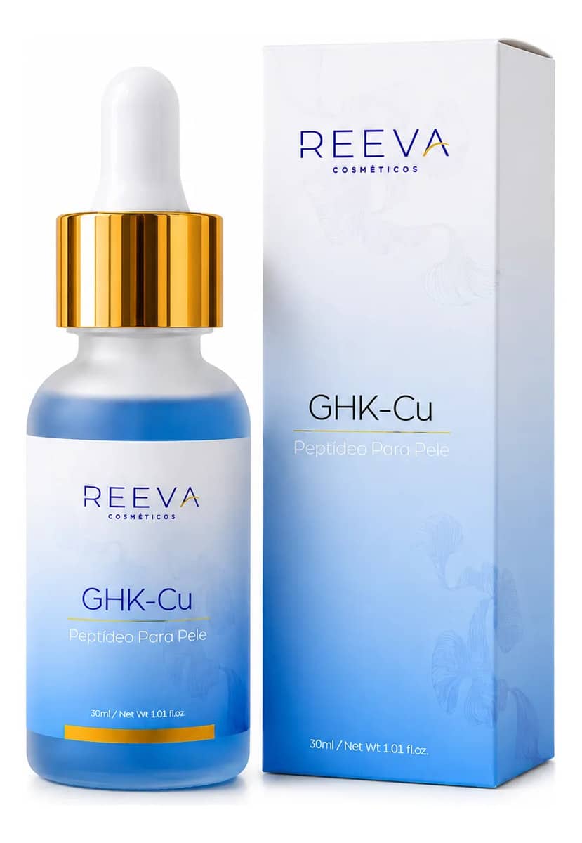 Sérum Facial Reeva Ghk-cu Peptídeo Para Pele 30ml Todo Tipo De Pele Dia/noite