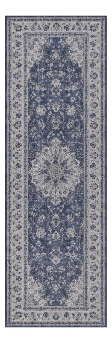 Tapete Passadeira Antiderrapante 60x180 Lavável Comfy Azul 60 Cm 1.8 M