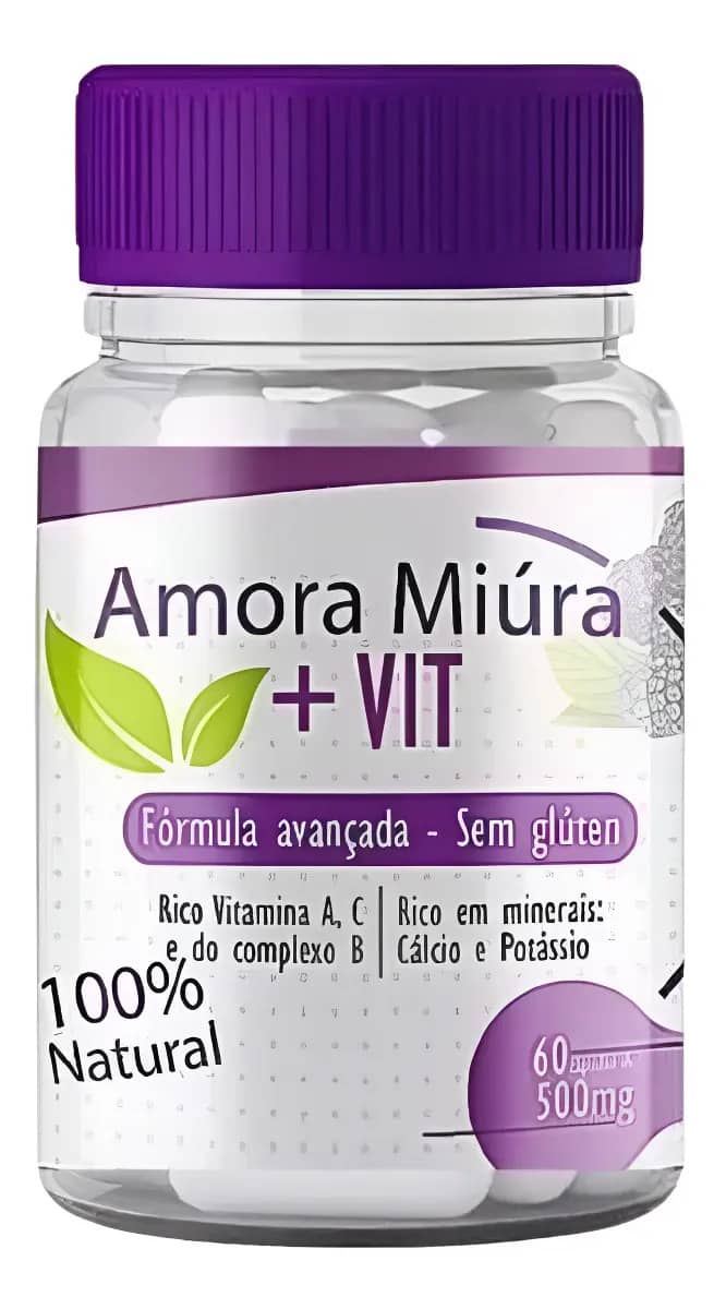 Amora Miúra + Vit - 60 Caps - Acabe Sintomas Menopausa Sem S Sem Sabor