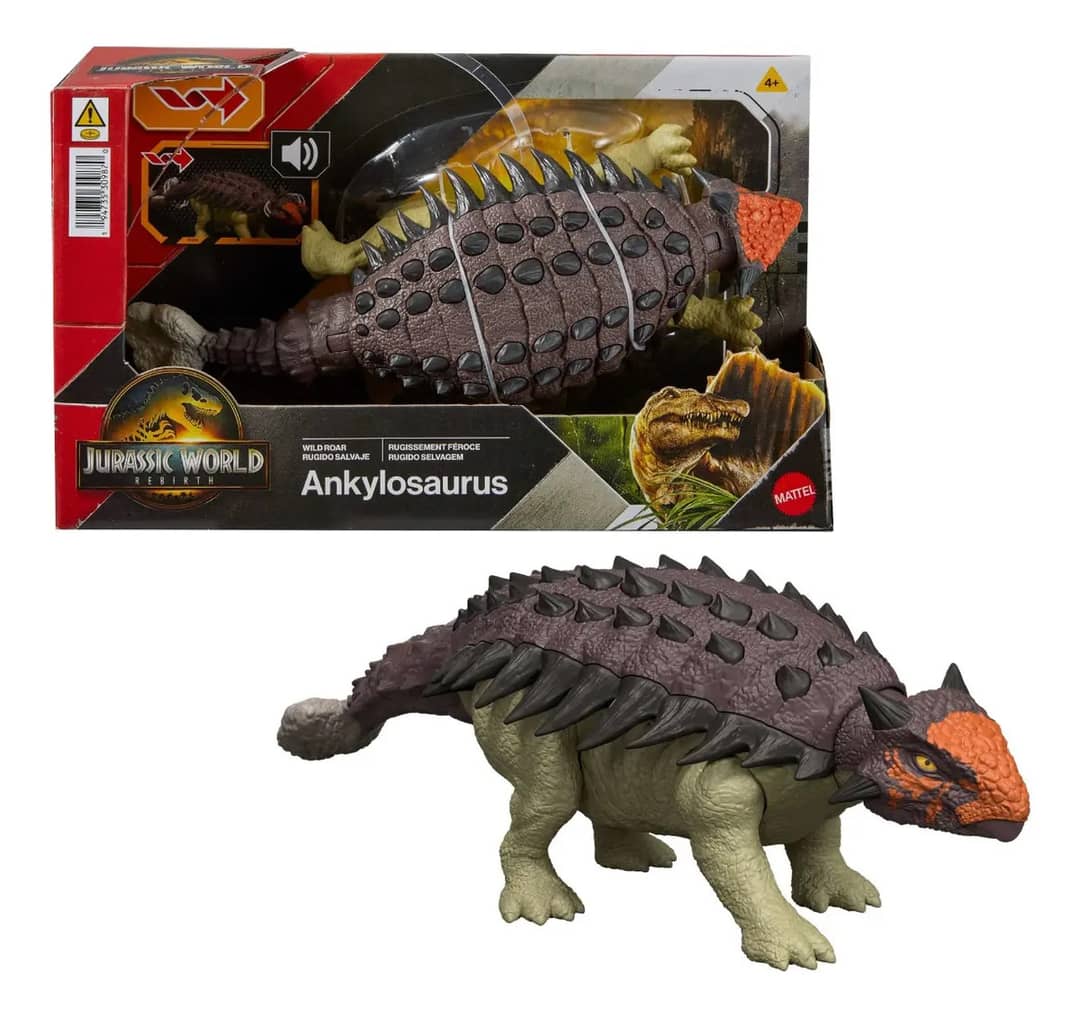 Jurassic World Rebirth Wild Roar Euoplocephalus Mattel Jgb90