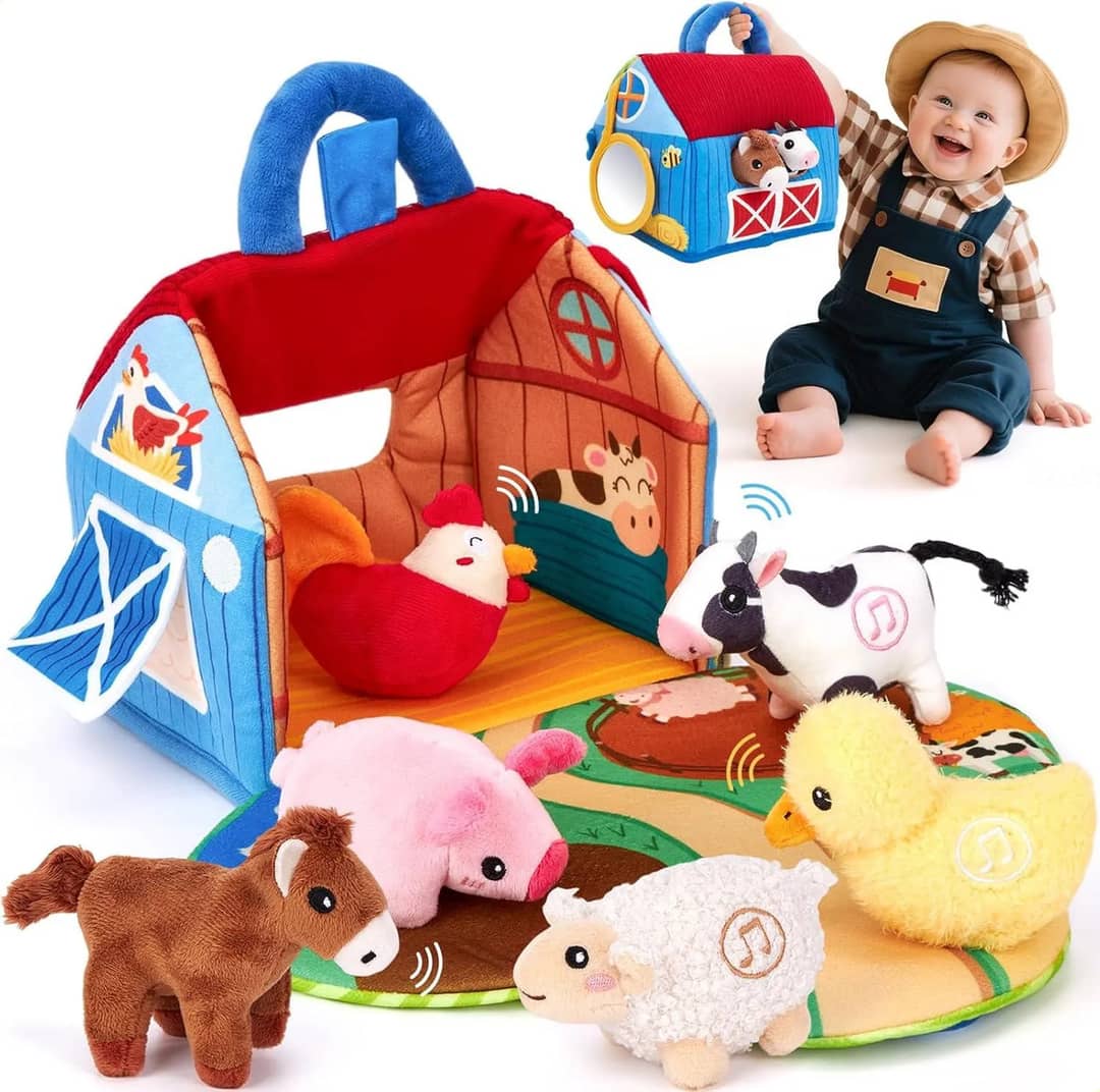 . ! *-#brinquedo Montessori Hahaland Barn | Bebê De 6 A 12/