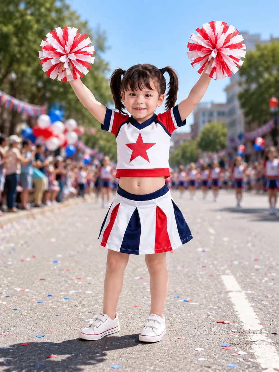 Fantasia Líder De Torcida Infantil Desfile Escolar Lider De Torcida 02