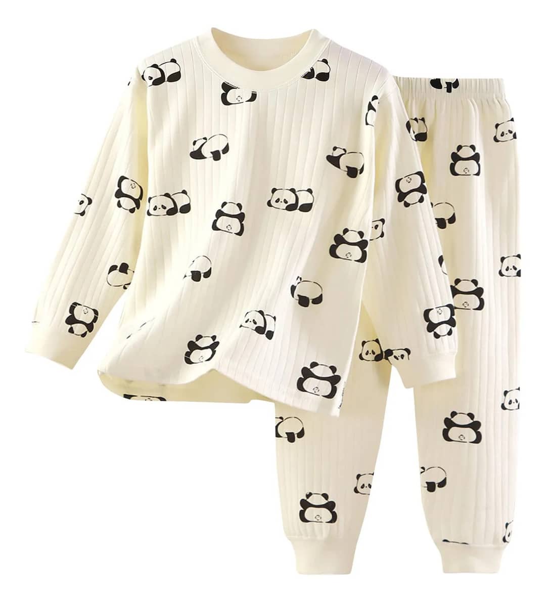 Conjunto Infantil Macio Estampado De Manga Comprida Com…