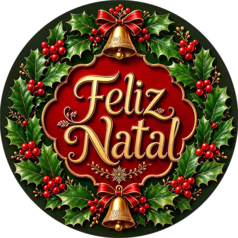 Painel Redondo Tecido Sublimado Decoração Tema Natal 1,50 Padrão Rd-7740
