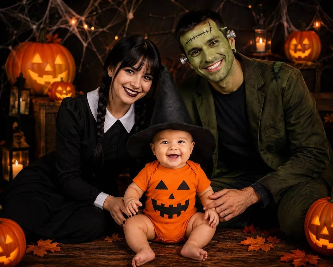 Body Bebê Fantasia Meu Primeiro Halloween Abóbora Dia Bruxas Laranja M: 4 A 7 Meses, Até 7 Kg Lisa