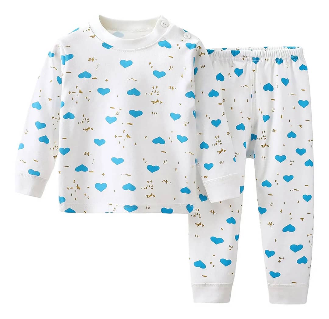 Conjunto Infantil Simples Com Estampa Fofa, Manga Comprida…