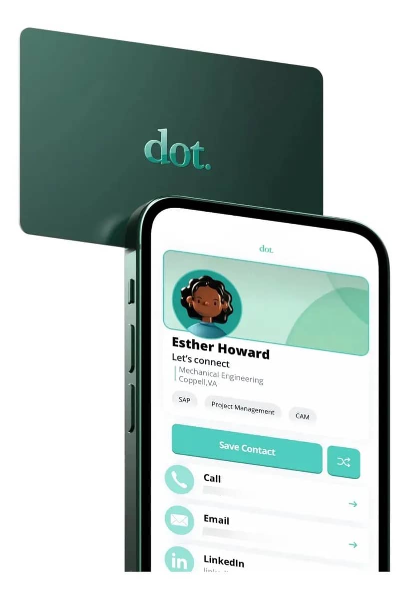 Cartão De Visita Dot. Compatível Com iPhone E Android (verde)