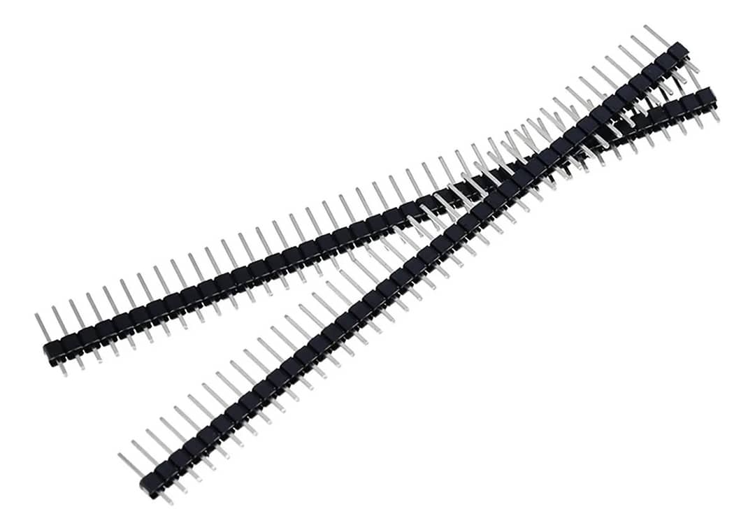 Kit 20 Barras 40 Pinos Macho 180 Graus 2,54mm Pth