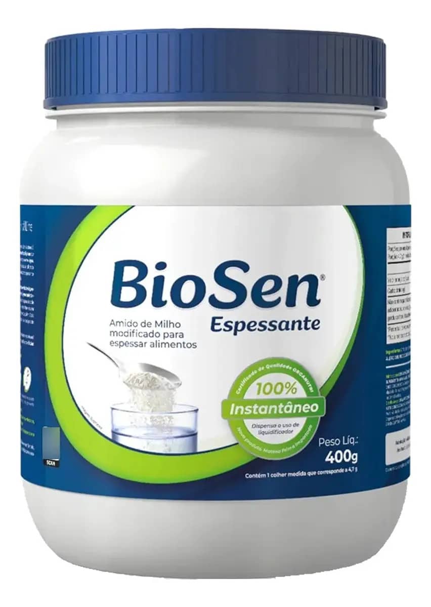 Espessante Alimentar Biosen Para Alimentos Líquidos 400gr Sem Sabor