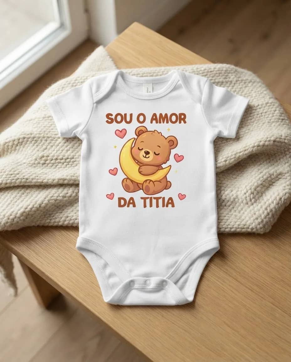 Roupa De Bebê Body Sou O Amor Da Titia R6501 Branco M