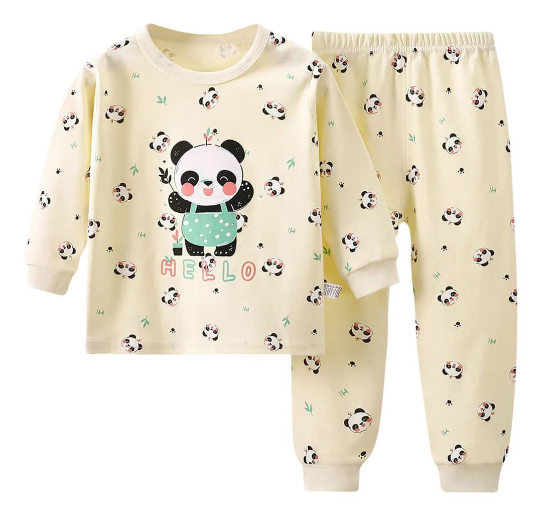 Adorável Conjunto Infantil Estampado Quente De Manga…