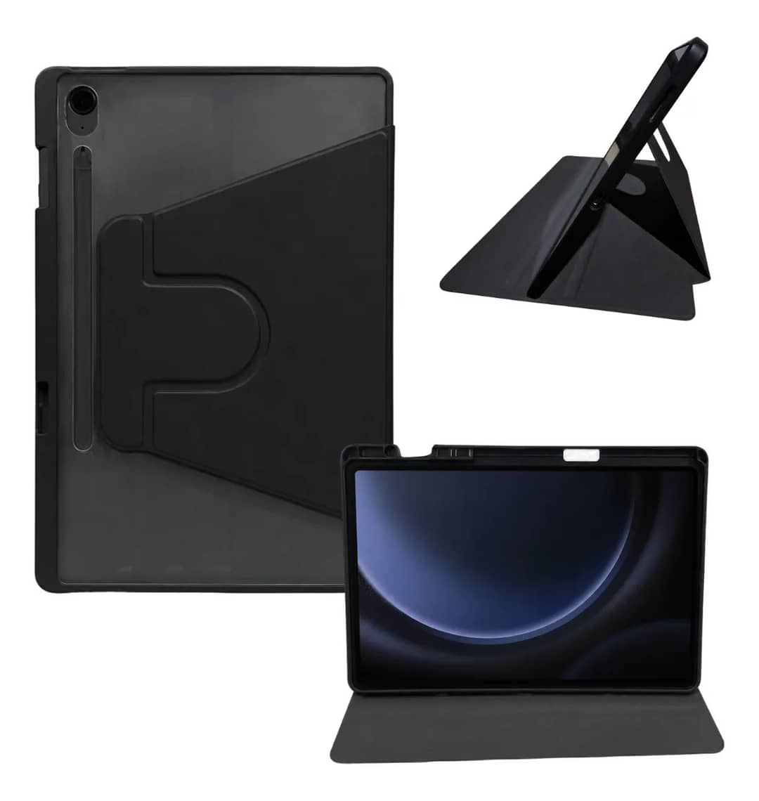 Capa Giratória Auto Sleep P/tablet Samsung Galaxy S9 Fe 10.9 Preto