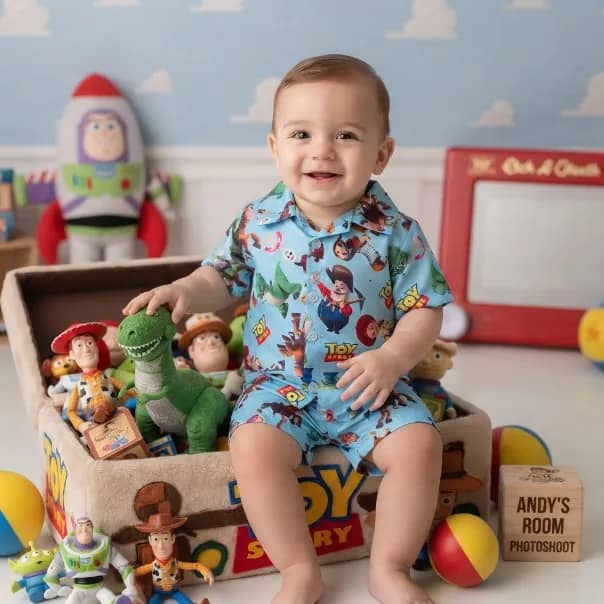 Conjunto Bebê Masculino Toy Story Short E Blusa Toystory Rn