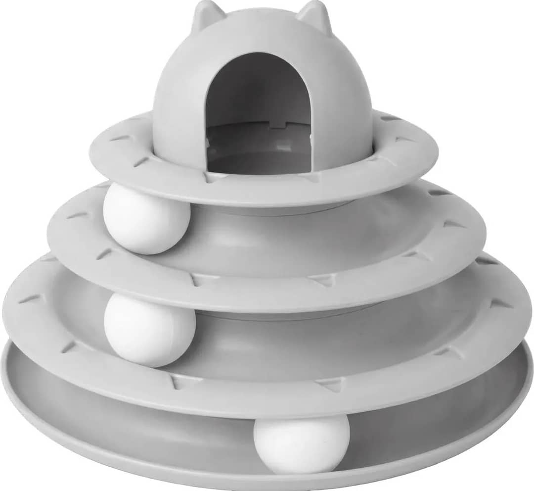 Brinquedo Pega Bolinhas Cinza Para Gato Avuk Pet