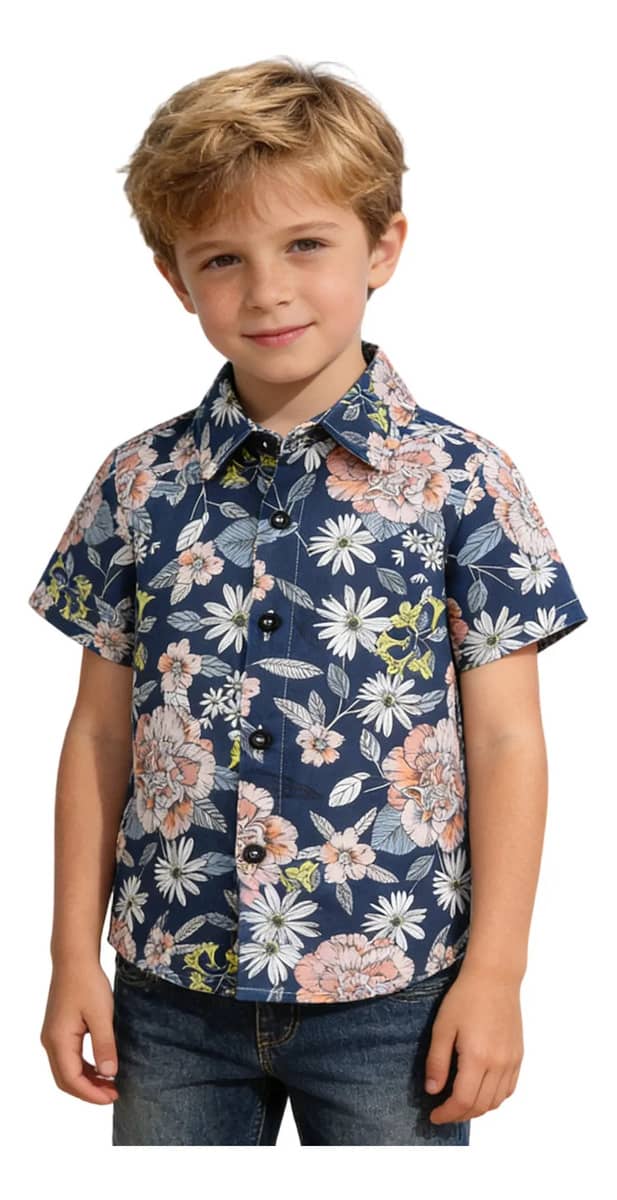Adorável Conjunto Infantil De Manga Curta, Shorts Florais…