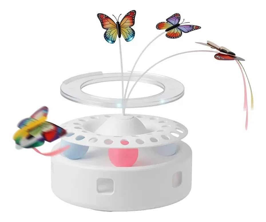 Brinquedo Interativo Automático Para Gatos Newpet Branco