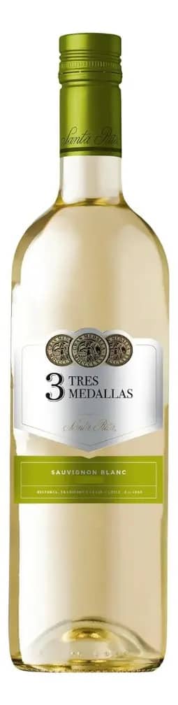 Vinho Branco Sauvignon Blanc Santa Rita Três Medallas De 750 Ml