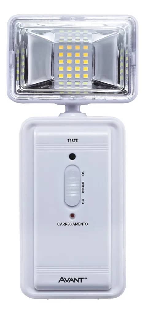 Luminaria Led Emergencia Bloco Evo 2w 6000k Bf Avant Pro Branco 127/220v
