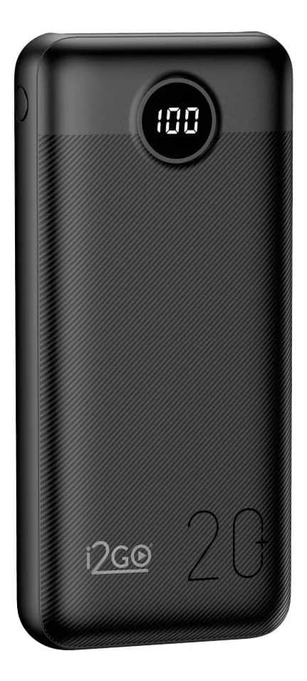Carregador Portátil Power Bank Turbo I2go 20000mah 20w Com Display Digital Preto