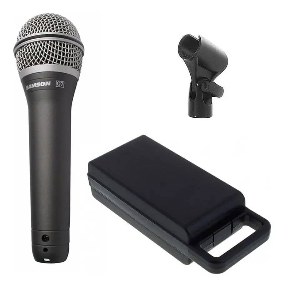 Microfone Supercardioide Dinâmico Neodímio Samson Q7 Preto