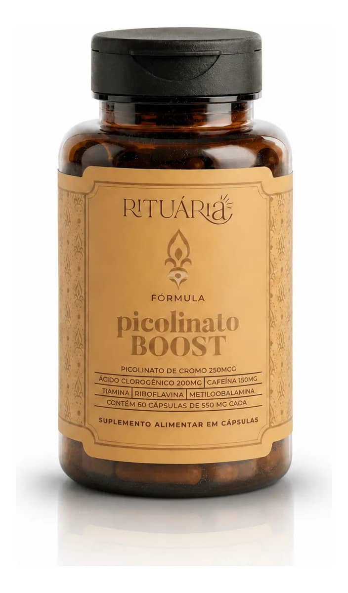 Suplemento Picolinato Boost Rituária Cromo Sem Sabor 60 Caps Sem Sabor