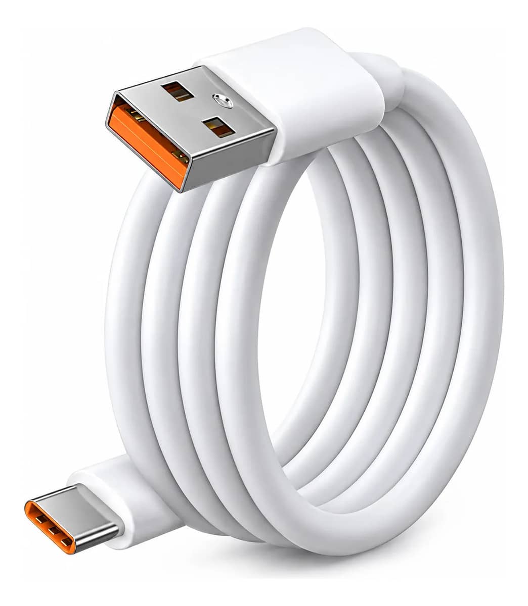 Cabo Turbo Carregador 25w Para Xiaomi Tipo-c Redmi Poco Pro Branco