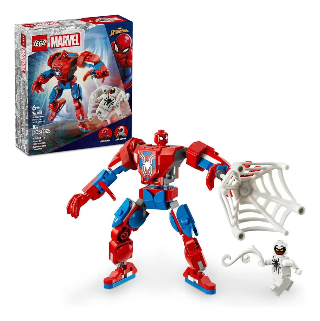 Lego Marvel - Robô Do Homem-aranha Vs Anti-venom - 107 Peças - 76308 Super-heróis Marvel