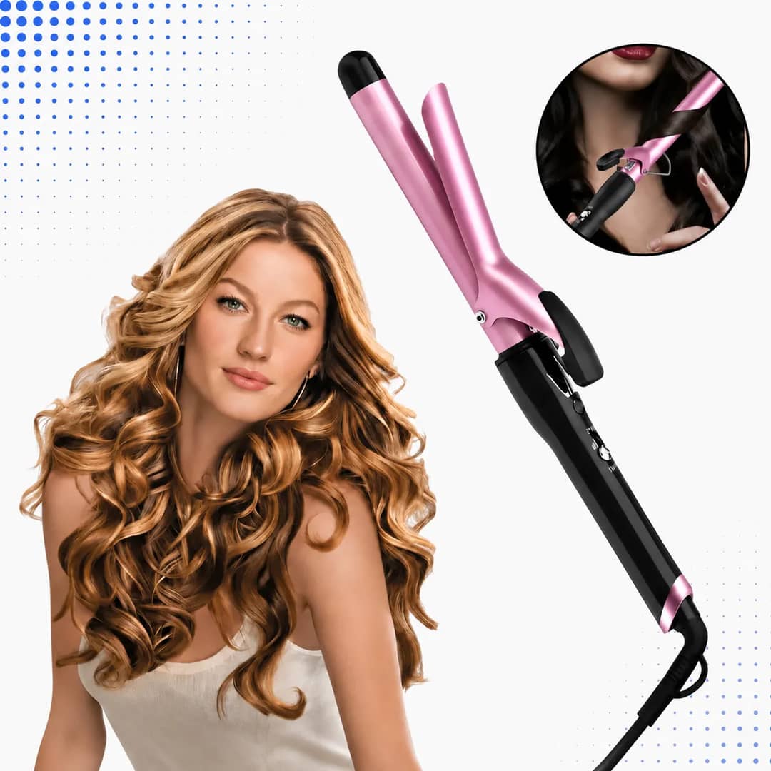 Modelador De Cachos Profissional Ondas Cerâmica Bivolt Rosa 127/220v
