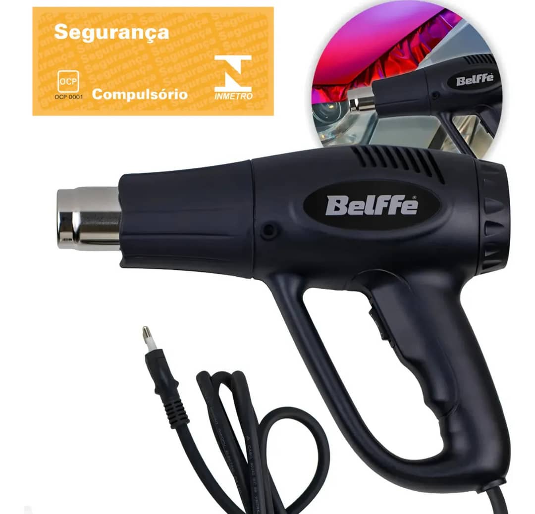 Soprador Térmico 2 Estágios Ar Quente 1500/2000w Belffe Cor Preto 220v