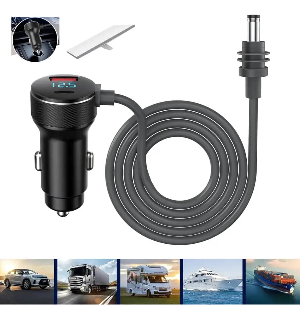 Cabo Carregador 3 Em 1 Veicular Starlink Mini 12/24v 3 Metro Preto