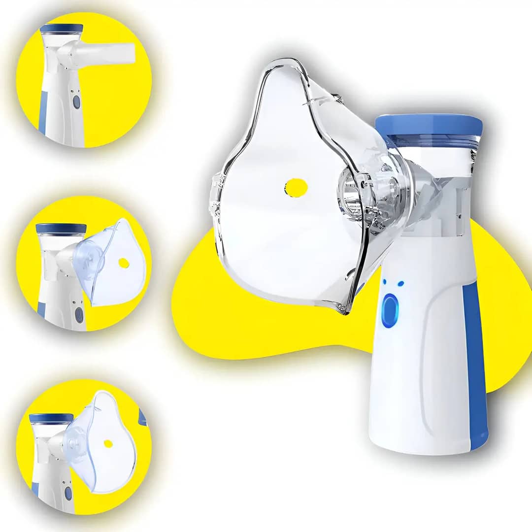 Inalador Nebulizador Portátilsem Fio Criança Ultrasonico - Azul 127/220v